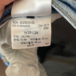 Levis 501 W29 L26